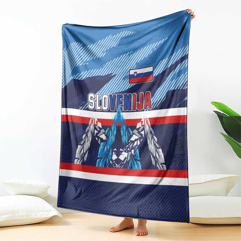 Slovenia Sport Fan Jersey Blanket Broken Ice Style Patterns - Wonder Print Shop