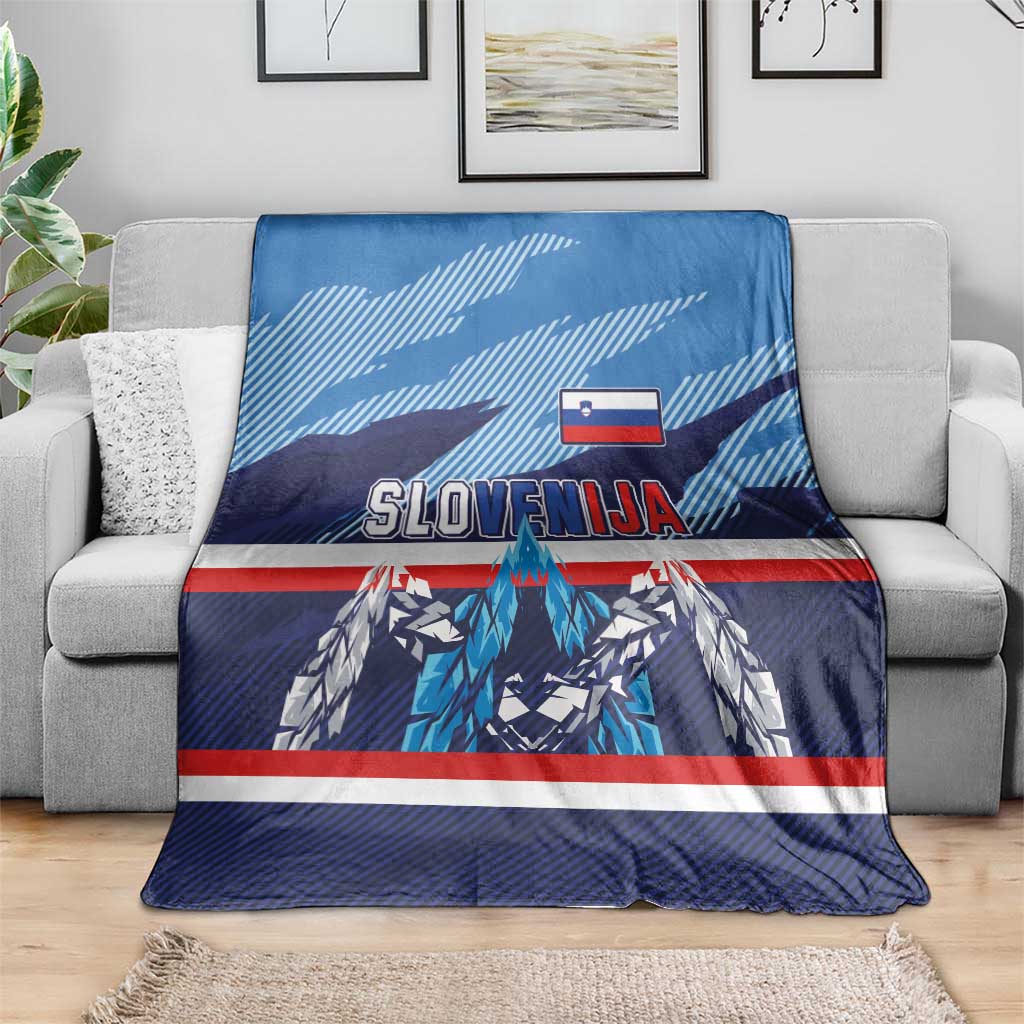 Slovenia Sport Fan Jersey Blanket Broken Ice Style Patterns - Wonder Print Shop