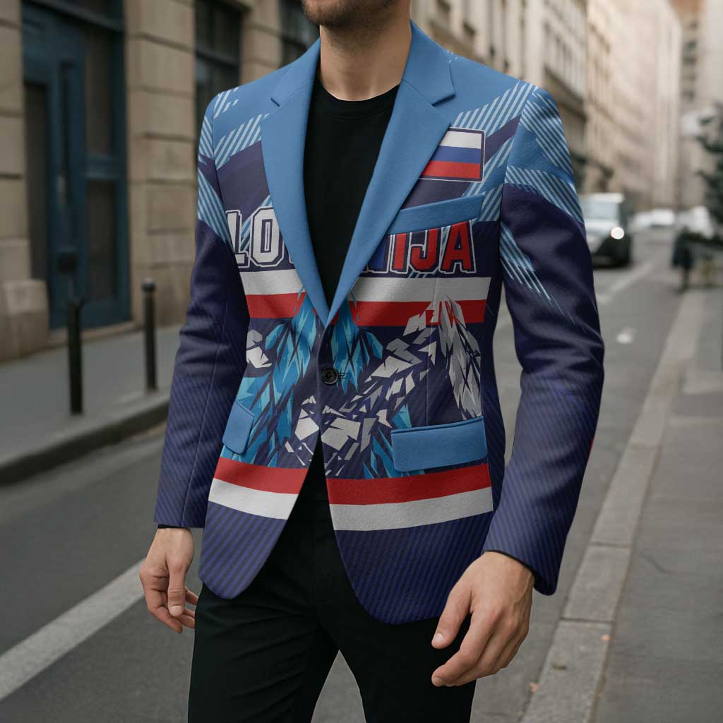 Custom Slovenia Sport Fan Jersey Blazer Broken Ice Style Patterns - Wonder Print Shop