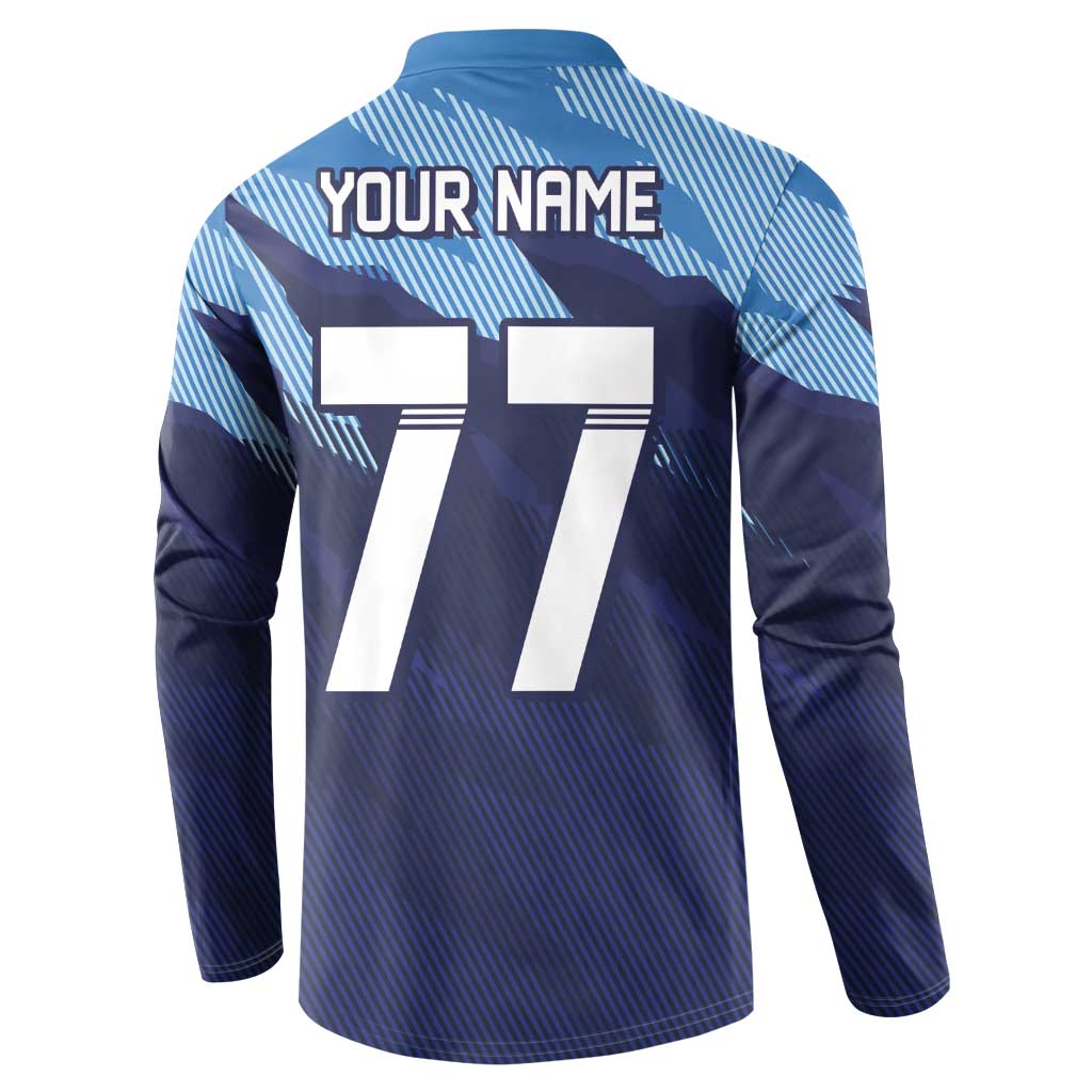 Custom Slovenia Sport Fan Jersey Button Sweatshirt Broken Ice Style Patterns - Wonder Print Shop