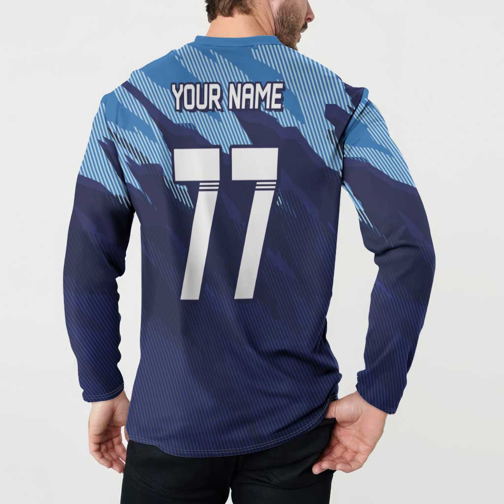 Custom Slovenia Sport Fan Jersey Button Sweatshirt Broken Ice Style Patterns - Wonder Print Shop