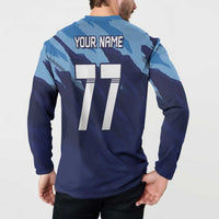 Custom Slovenia Sport Fan Jersey Button Sweatshirt Broken Ice Style Patterns - Wonder Print Shop