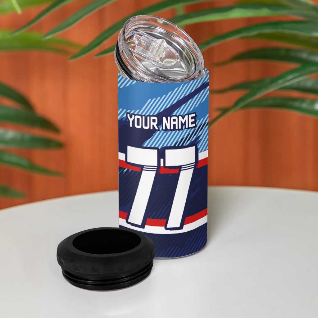 Custom Slovenia Sport Fan Jersey 4 in 1 Can Cooler Tumbler Broken Ice Style Patterns - Wonder Print Shop