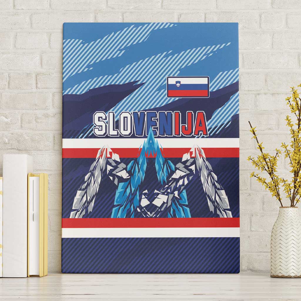 Slovenia Sport Fan Jersey Canvas Wall Art Broken Ice Style Patterns - Wonder Print Shop