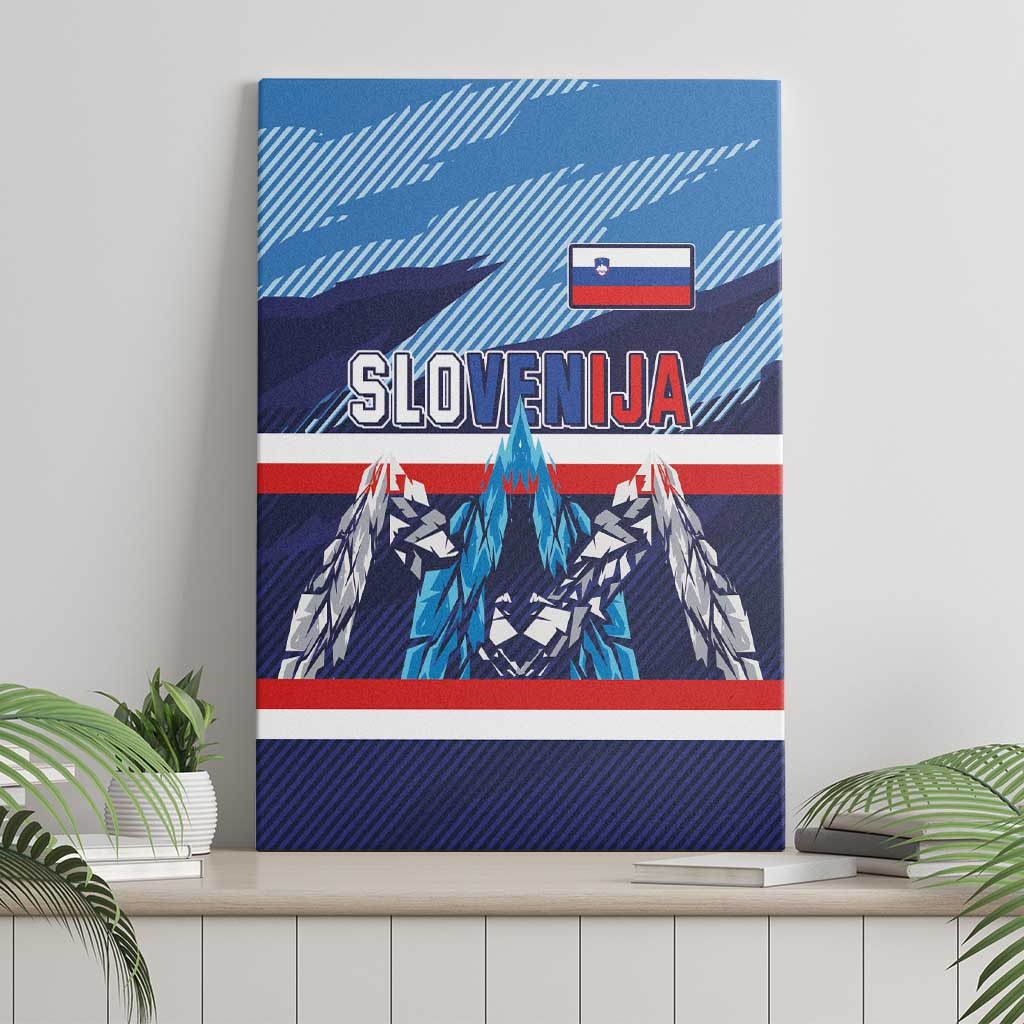 Slovenia Sport Fan Jersey Canvas Wall Art Broken Ice Style Patterns - Wonder Print Shop