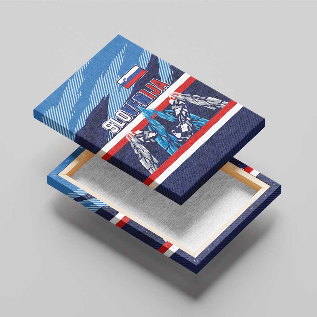 Slovenia Sport Fan Jersey Canvas Wall Art Broken Ice Style Patterns - Wonder Print Shop