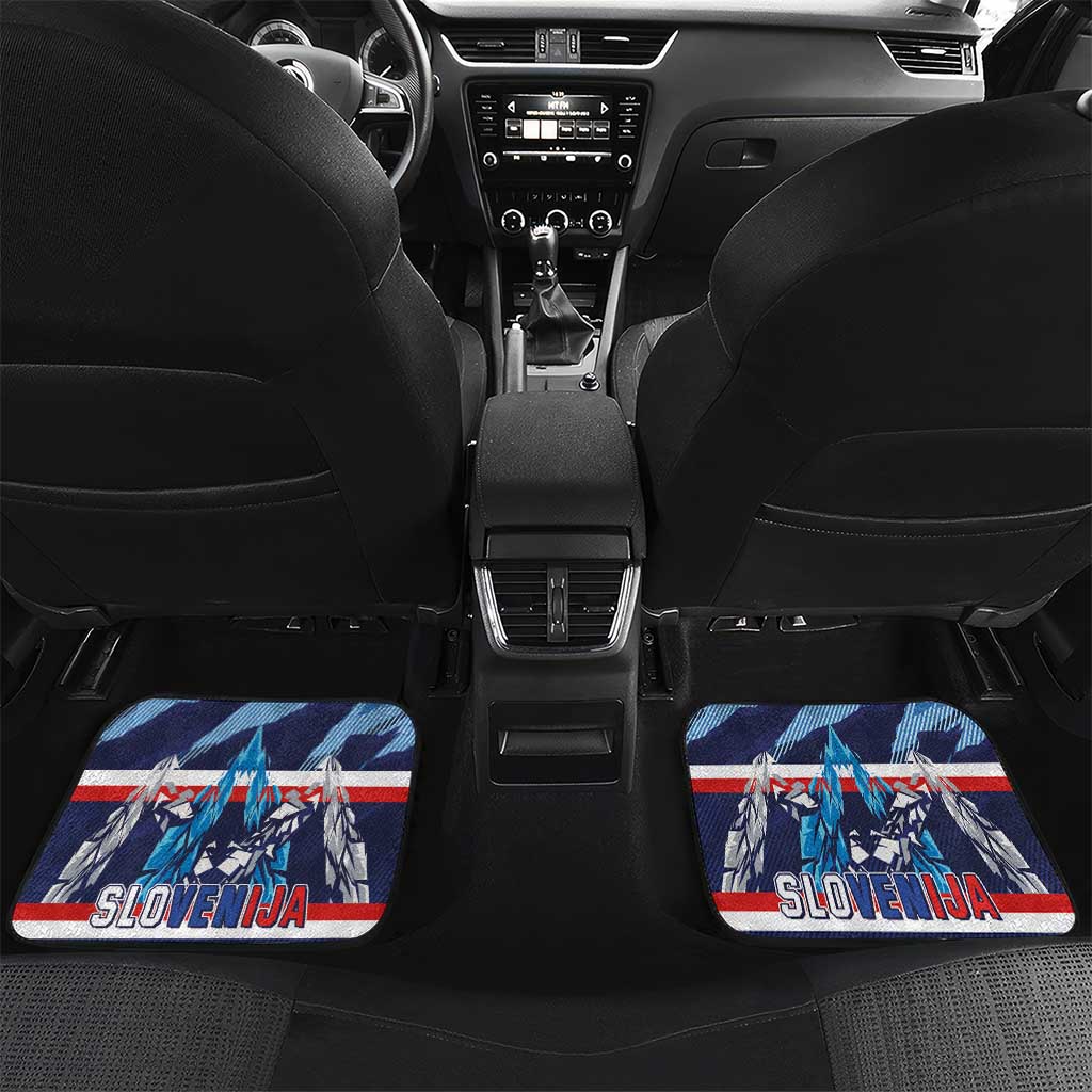 Slovenia Sport Fan Jersey Car Mats Broken Ice Style Patterns - Wonder Print Shop
