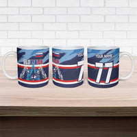 Custom Slovenia Sport Fan Jersey Ceramic Mug Broken Ice Style Patterns - Wonder Print Shop