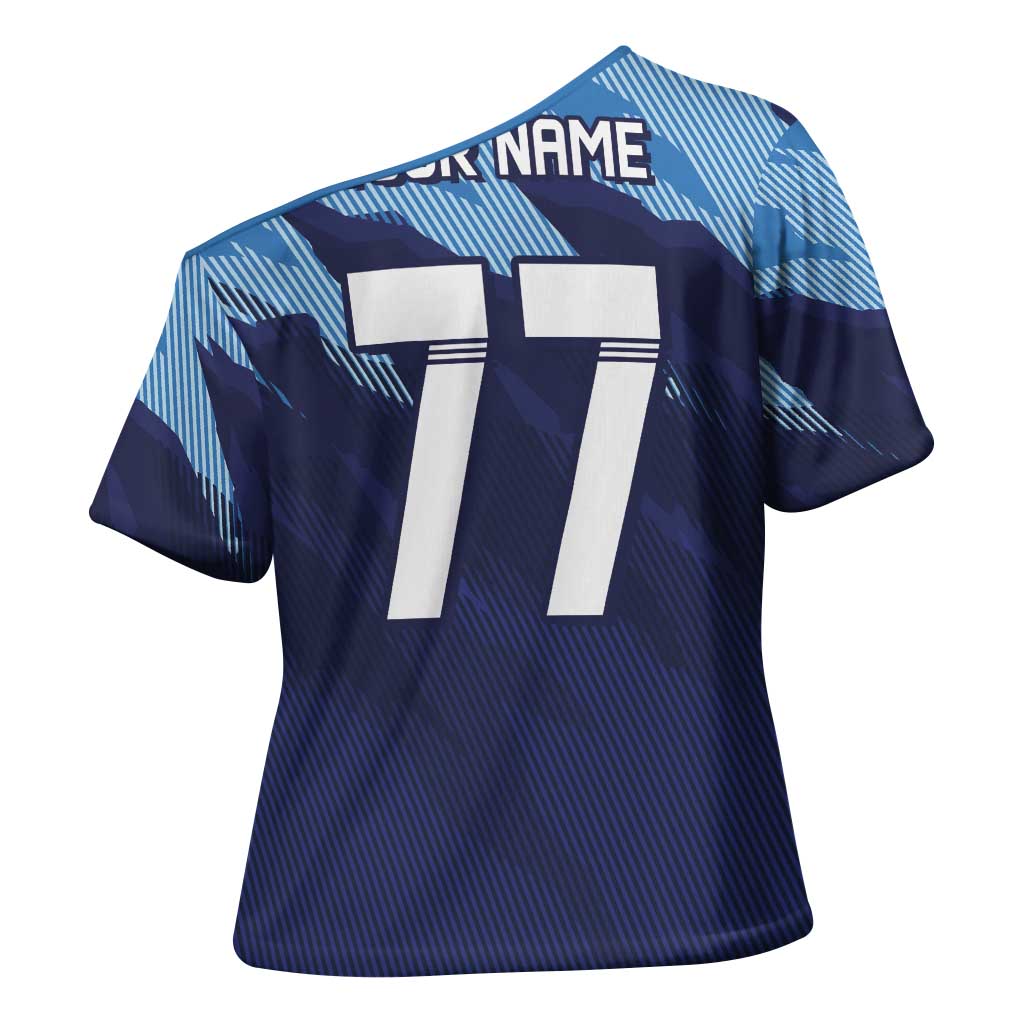 Custom Slovenia Sport Fan Jersey Cross Shoulder Shirt Broken Ice Style Patterns - Wonder Print Shop