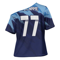 Custom Slovenia Sport Fan Jersey Cross Shoulder Shirt Broken Ice Style Patterns - Wonder Print Shop