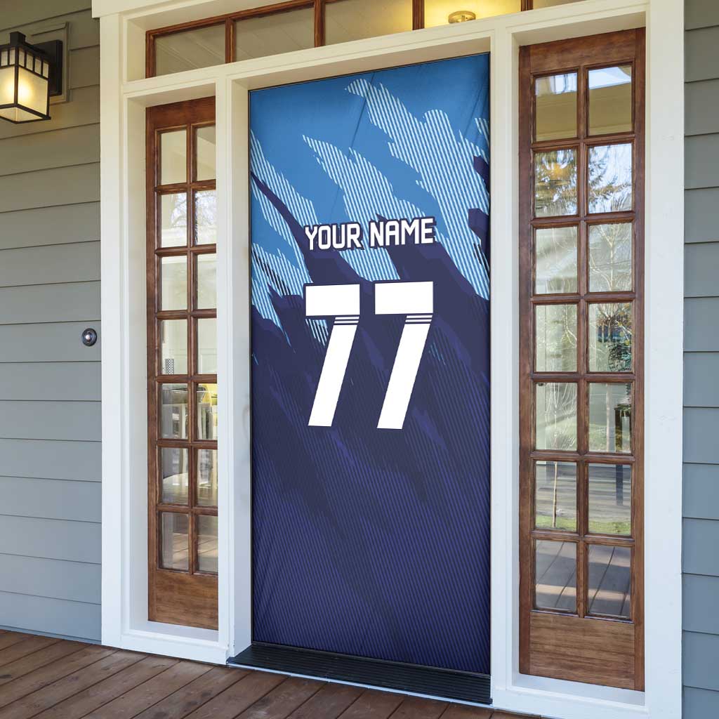 Slovenia Sport Fan Jersey Door Cover Broken Ice Style Patterns - Wonder Print Shop