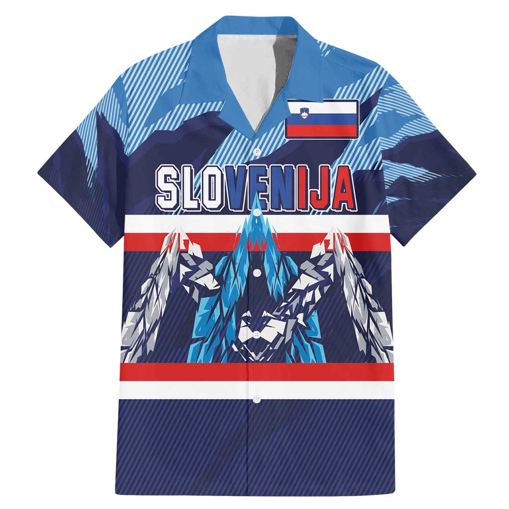 Custom Slovenia Sport Fan Jersey Family Matching Mermaid Dress and Hawaiian Shirt Broken Ice Style Patterns - Wonder Print Shop