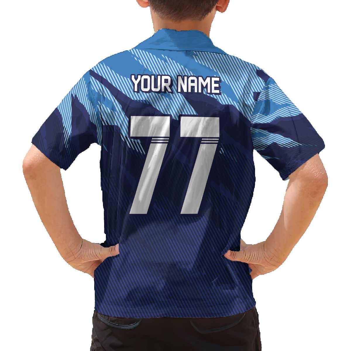 Custom Slovenia Sport Fan Jersey Family Matching Off The Shoulder Long Sleeve Dress and Hawaiian Shirt Broken Ice Style Patterns - Wonder Print Shop