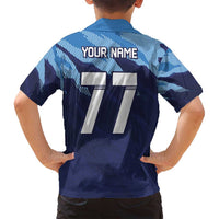 Custom Slovenia Sport Fan Jersey Family Matching Off Shoulder Short Dress and Hawaiian Shirt Broken Ice Style Patterns - Wonder Print Shop