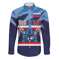 Custom Slovenia Sport Fan Jersey Family Matching Off Shoulder Short Dress and Hawaiian Shirt Broken Ice Style Patterns - Wonder Print Shop