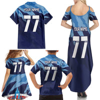 Custom Slovenia Sport Fan Jersey Family Matching Summer Maxi Dress and Hawaiian Shirt Broken Ice Style Patterns - Wonder Print Shop
