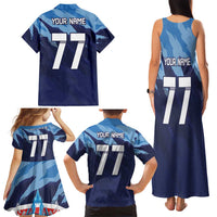 Custom Slovenia Sport Fan Jersey Family Matching Tank Maxi Dress and Hawaiian Shirt Broken Ice Style Patterns - Wonder Print Shop