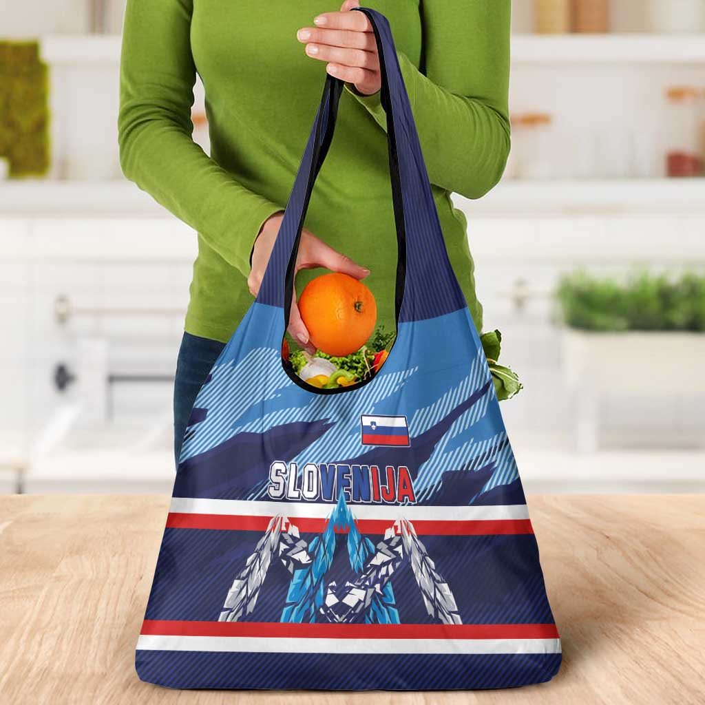 Slovenia Sport Fan Jersey Grocery Bag Broken Ice Style Patterns - Wonder Print Shop