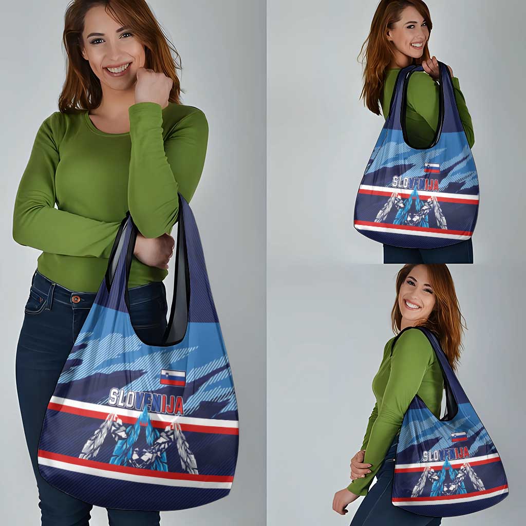 Slovenia Sport Fan Jersey Grocery Bag Broken Ice Style Patterns - Wonder Print Shop