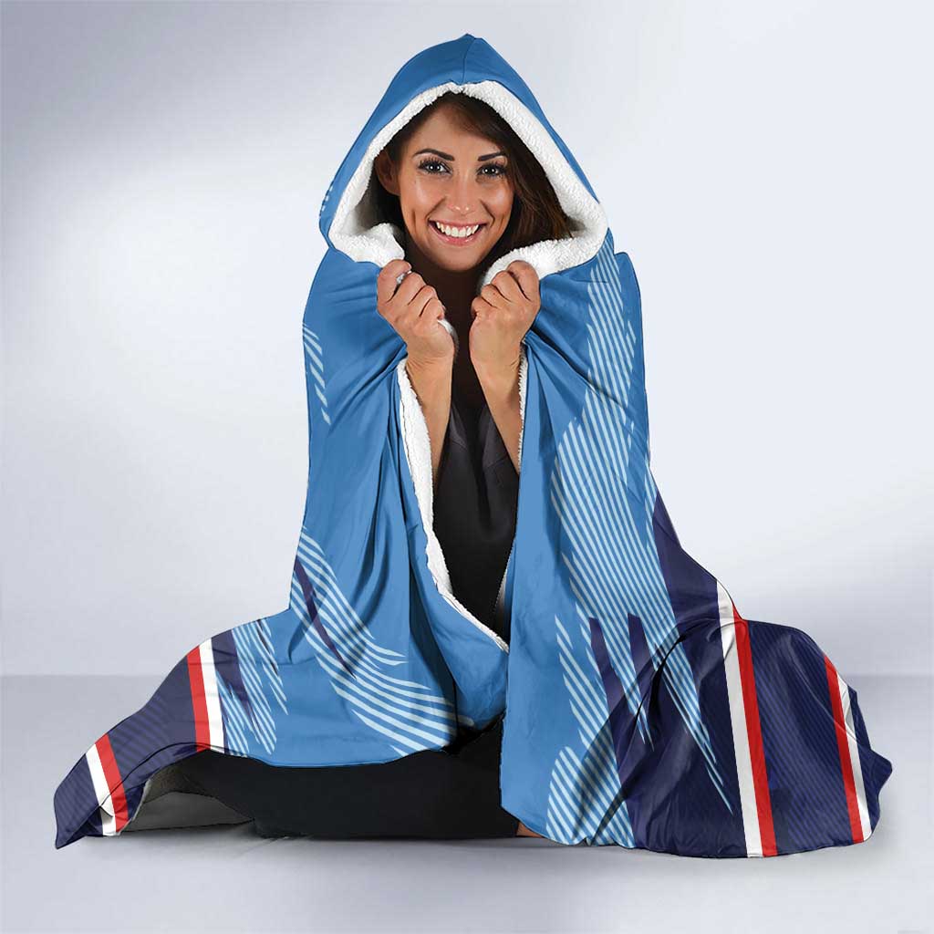 Slovenia Sport Fan Jersey Hooded Blanket Broken Ice Style Patterns - Wonder Print Shop