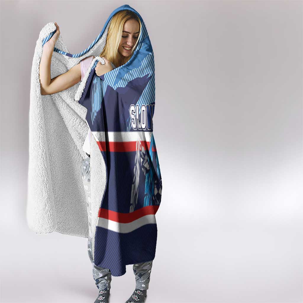 Slovenia Sport Fan Jersey Hooded Blanket Broken Ice Style Patterns - Wonder Print Shop