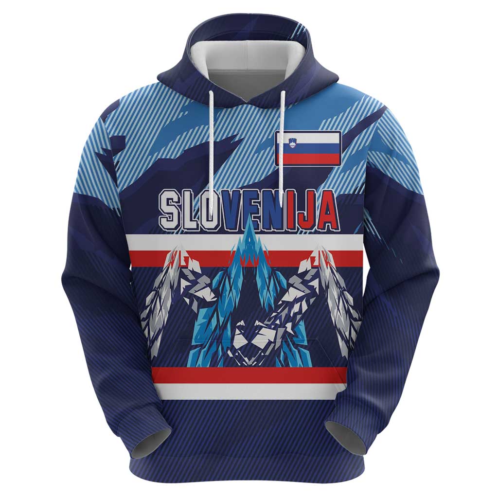 Custom Slovenia Sport Fan Jersey Hoodie Broken Ice Style Patterns - Wonder Print Shop