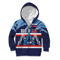 Custom Slovenia Sport Fan Jersey Kid Hoodie Broken Ice Style Patterns - Wonder Print Shop