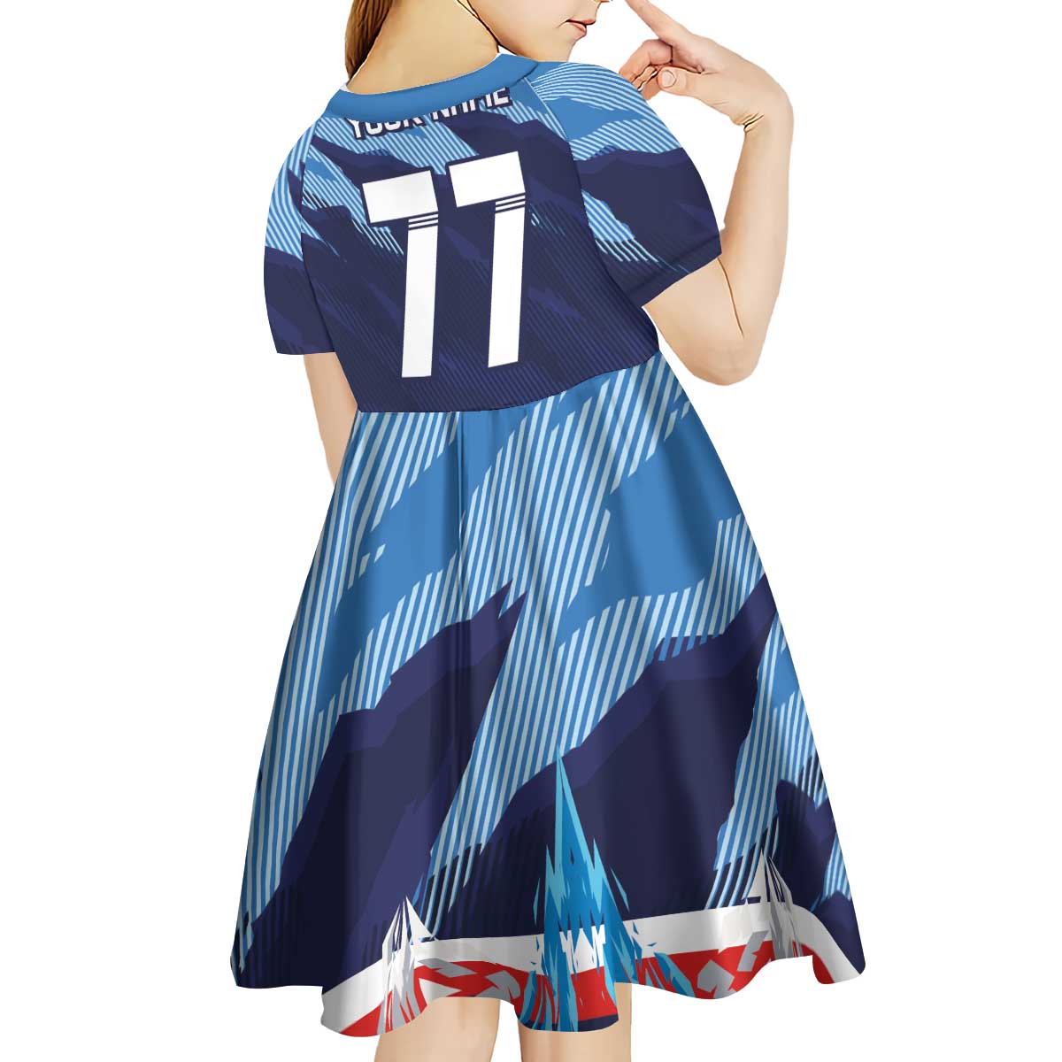 Custom Slovenia Sport Fan Jersey Kid Short Sleeve Dress Broken Ice Style Patterns - Wonder Print Shop