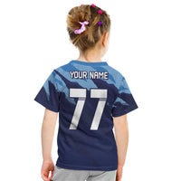 Custom Slovenia Sport Fan Jersey Kid T Shirt Broken Ice Style Patterns - Wonder Print Shop