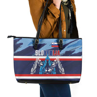 Slovenia Sport Fan Jersey Leather Tote Bag Broken Ice Style Patterns - Wonder Print Shop