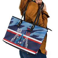 Slovenia Sport Fan Jersey Leather Tote Bag Broken Ice Style Patterns - Wonder Print Shop