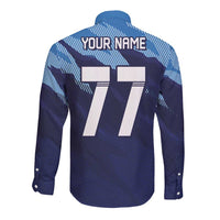 Custom Slovenia Sport Fan Jersey Long Sleeve Button Shirt Broken Ice Style Patterns - Wonder Print Shop