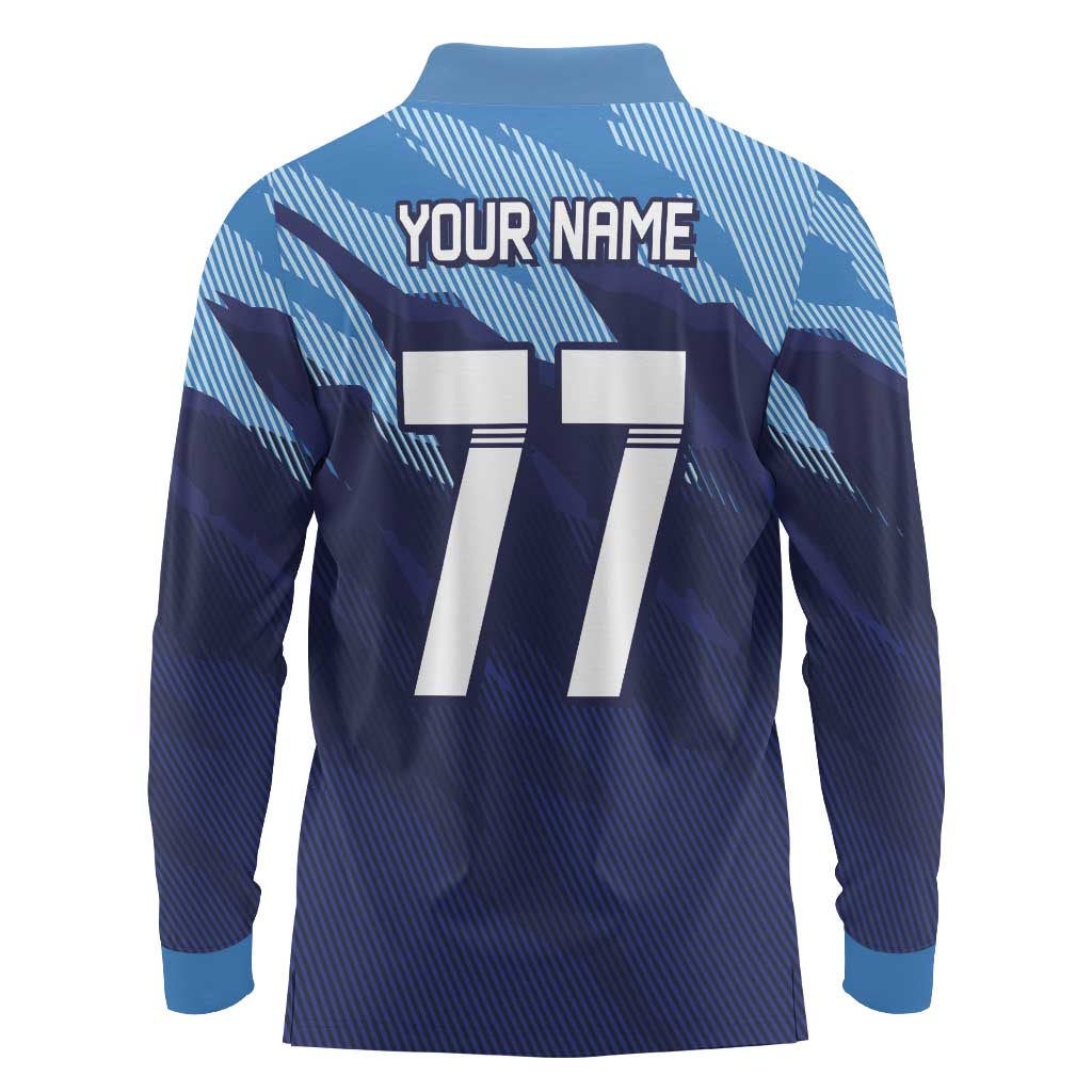 Custom Slovenia Sport Fan Jersey Long Sleeve Polo Shirt Broken Ice Style Patterns - Wonder Print Shop