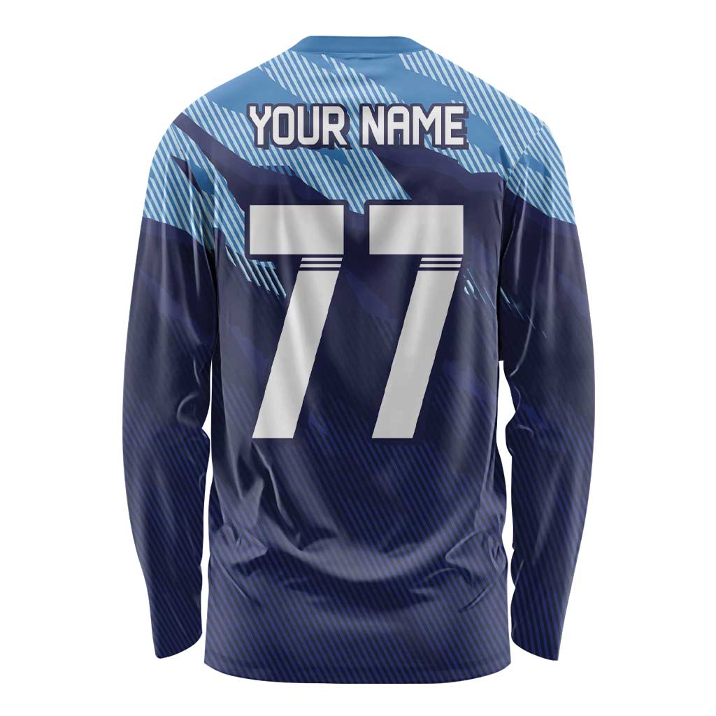 Custom Slovenia Sport Fan Jersey Long Sleeve Shirt Broken Ice Style Patterns - Wonder Print Shop