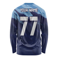 Custom Slovenia Sport Fan Jersey Long Sleeve Shirt Broken Ice Style Patterns - Wonder Print Shop