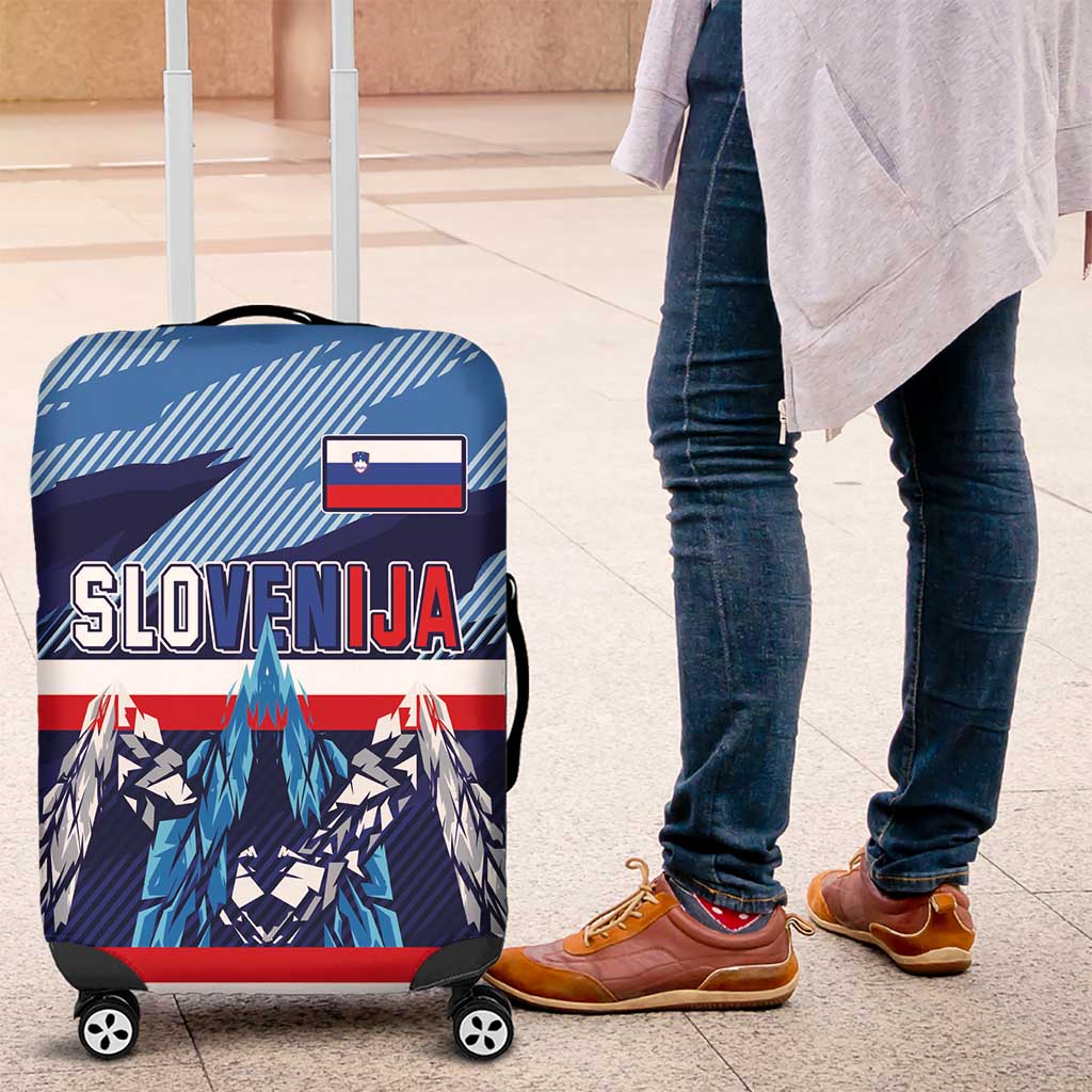 Slovenia Sport Fan Jersey Luggage Cover Broken Ice Style Patterns - Wonder Print Shop
