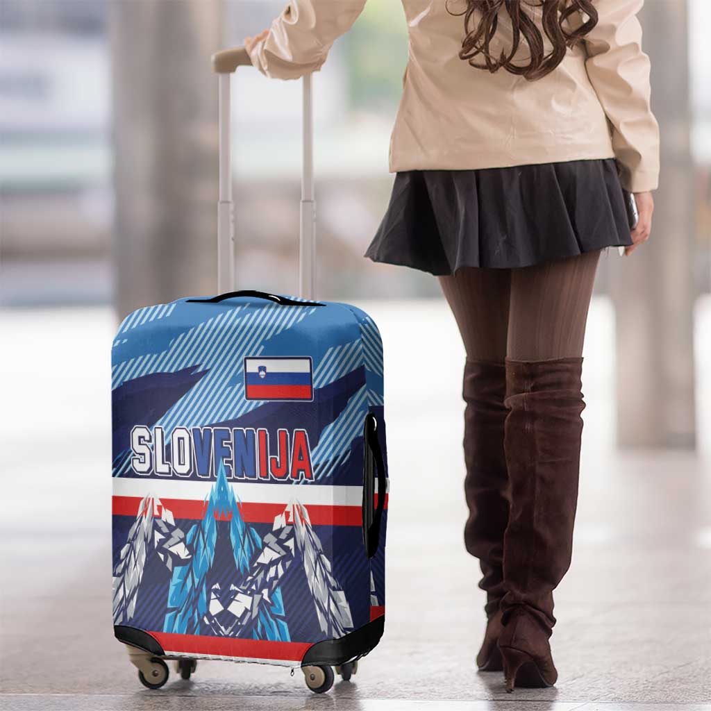 Slovenia Sport Fan Jersey Luggage Cover Broken Ice Style Patterns - Wonder Print Shop