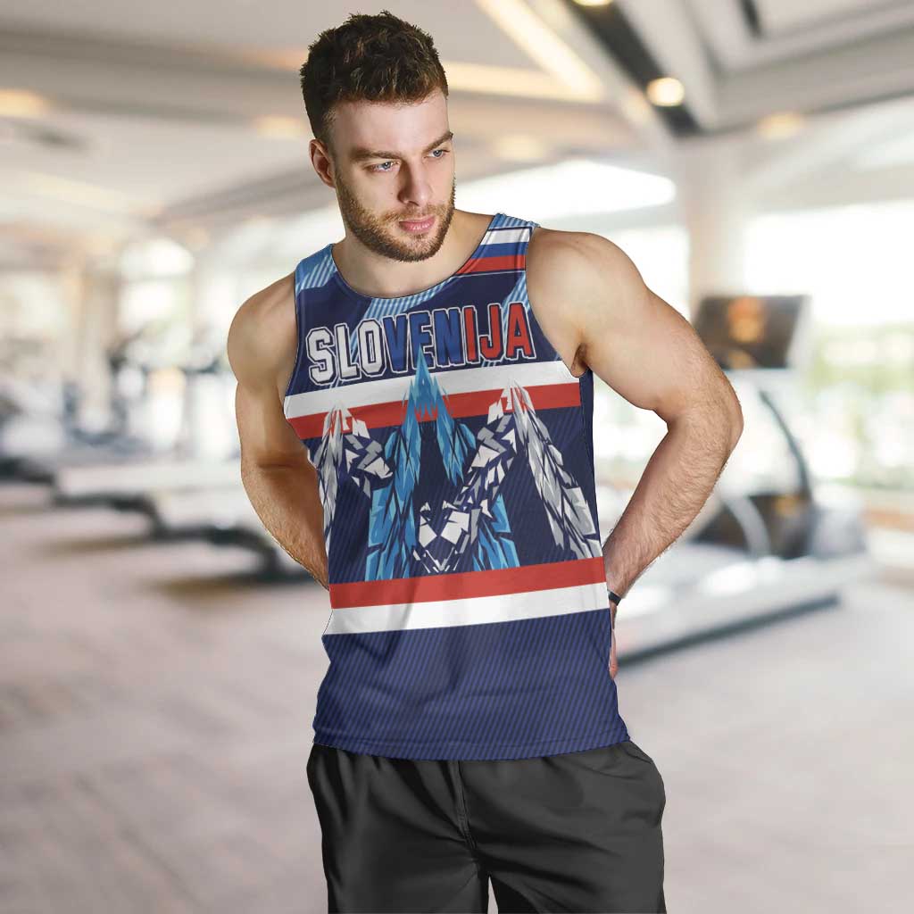 Custom Slovenia Sport Fan Jersey Men Tank Top Broken Ice Style Patterns - Wonder Print Shop