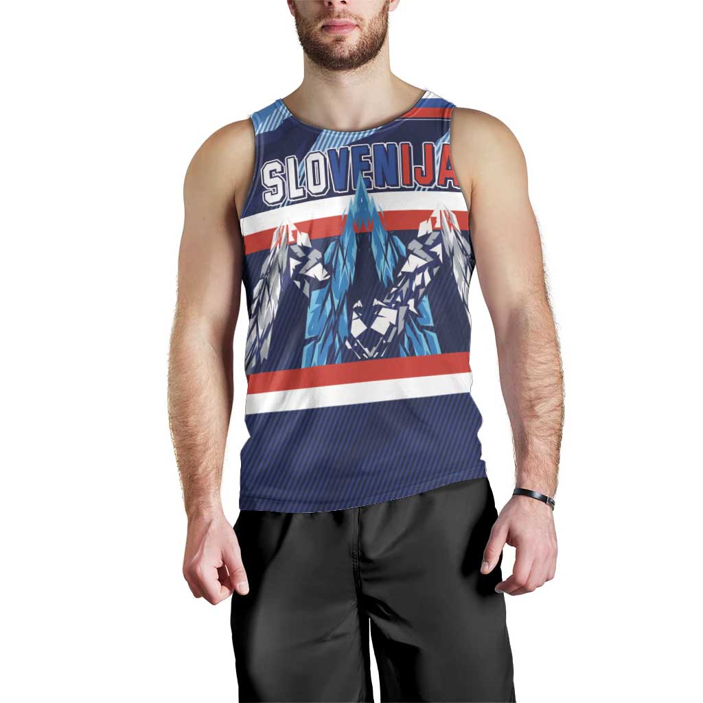 Custom Slovenia Sport Fan Jersey Men Tank Top Broken Ice Style Patterns - Wonder Print Shop
