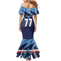 Custom Slovenia Sport Fan Jersey Mermaid Dress Broken Ice Style Patterns - Wonder Print Shop