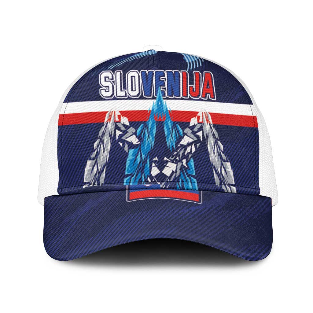 Slovenia Sport Fan Jersey Mesh Trucker Cap Broken Ice Style Patterns - Wonder Print Shop