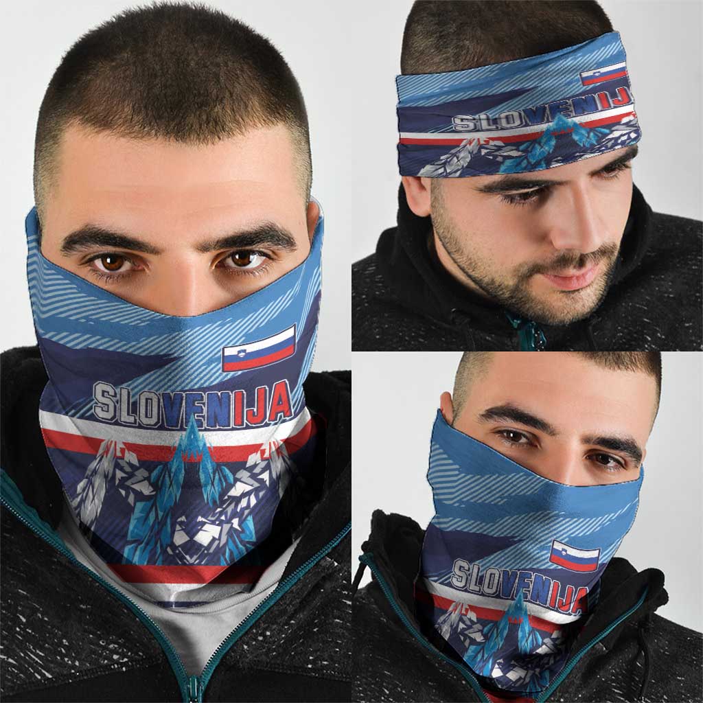 Slovenia Sport Fan Jersey Neck Gaiter Broken Ice Style Patterns LT03