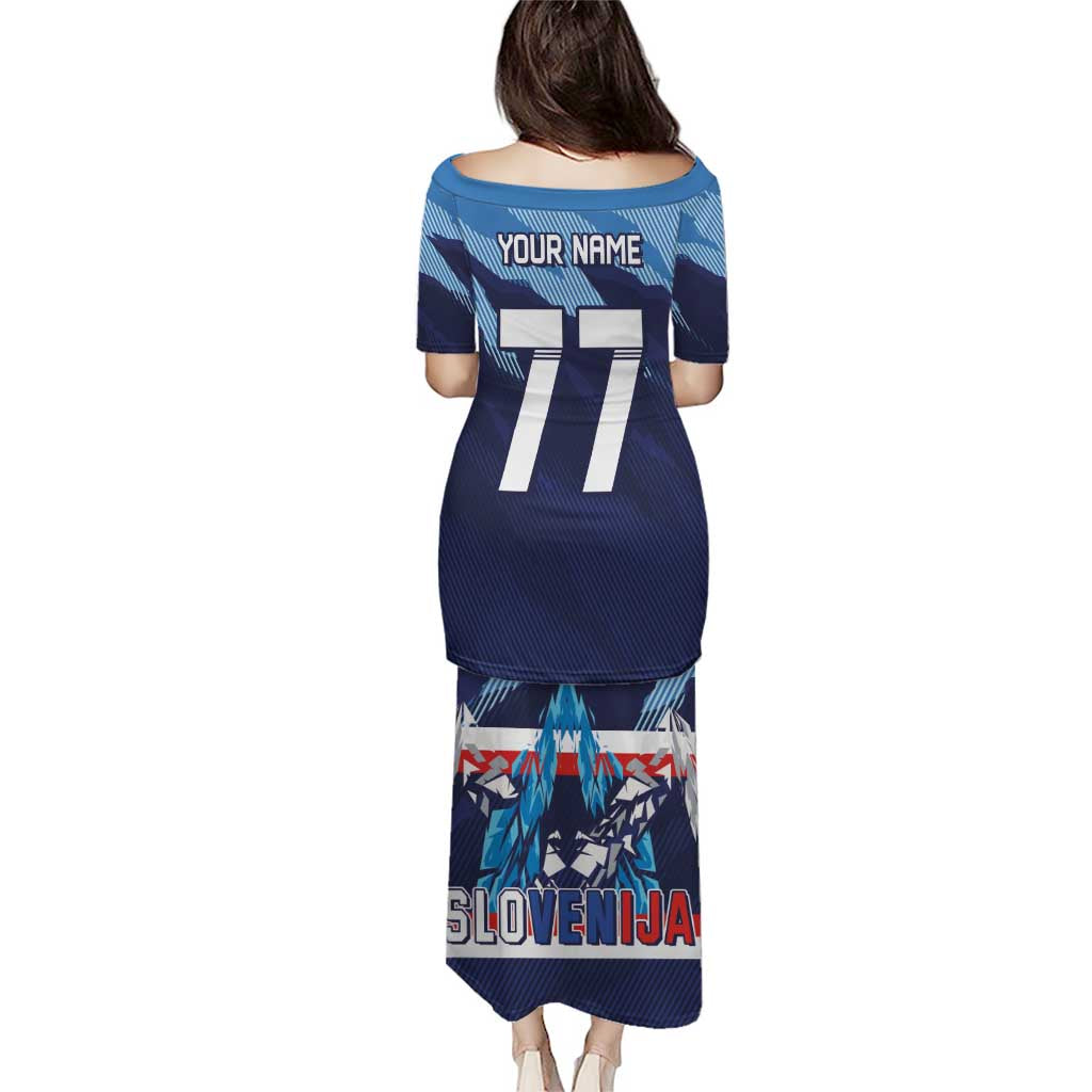 Custom Slovenia Sport Fan Jersey Puletasi Broken Ice Style Patterns - Wonder Print Shop