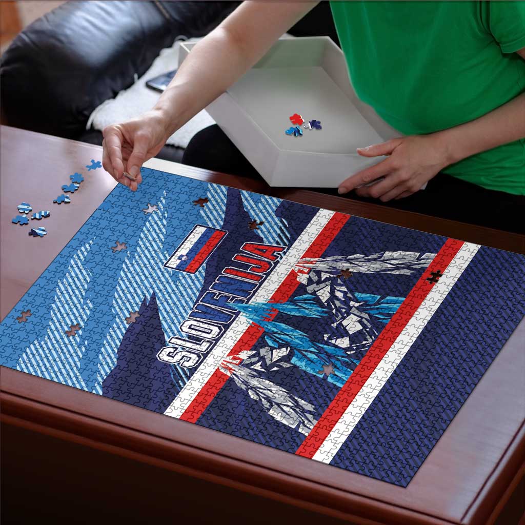 Slovenia Sport Fan Jersey Puzzle Broken Ice Style Patterns - Wonder Print Shop