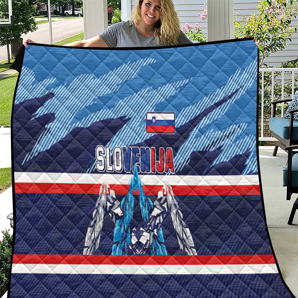 Slovenia Sport Fan Jersey Quilt Broken Ice Style Patterns - Wonder Print Shop