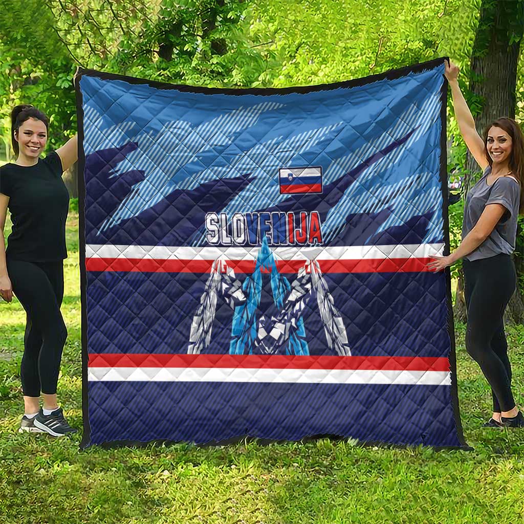 Slovenia Sport Fan Jersey Quilt Broken Ice Style Patterns - Wonder Print Shop