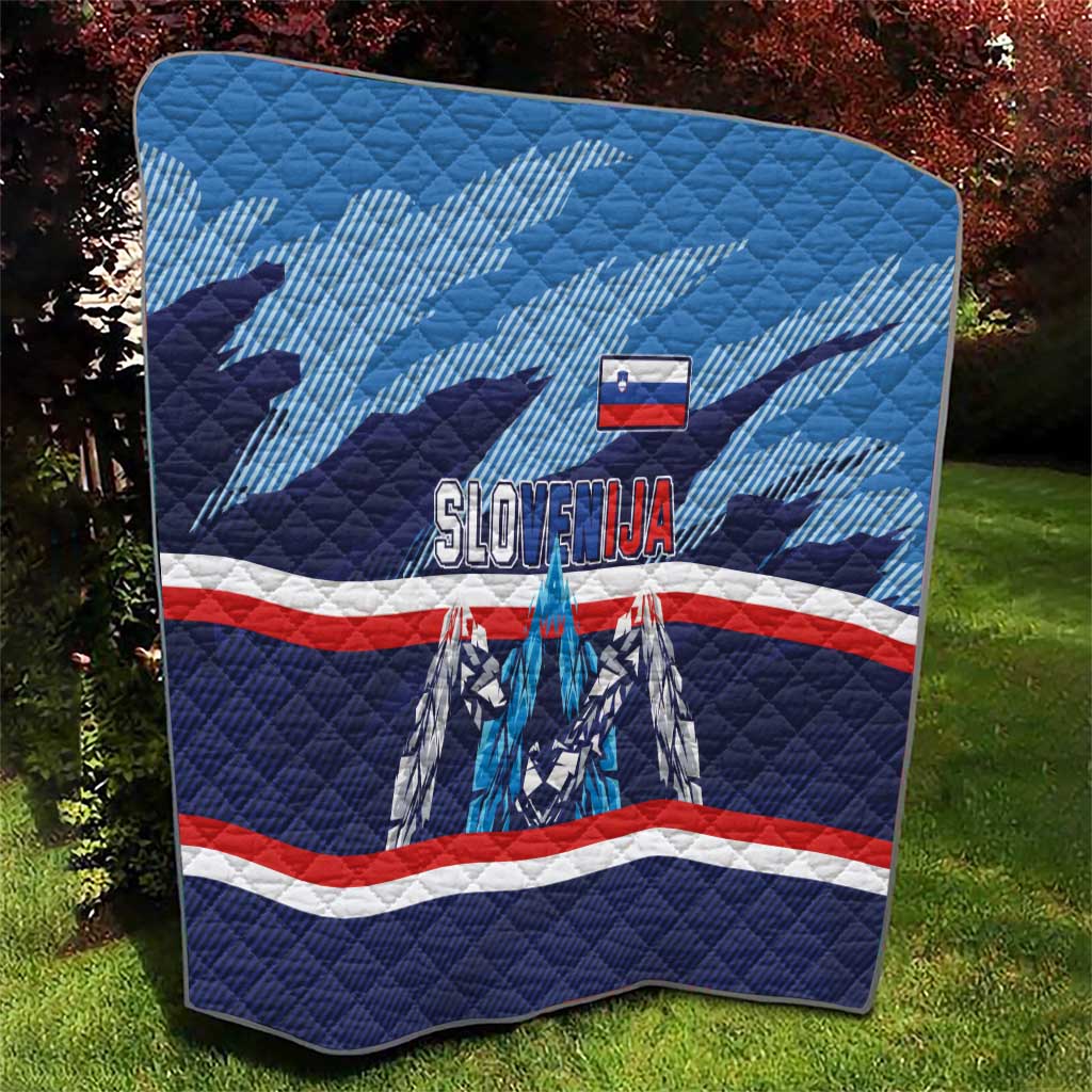 Slovenia Sport Fan Jersey Quilt Broken Ice Style Patterns - Wonder Print Shop