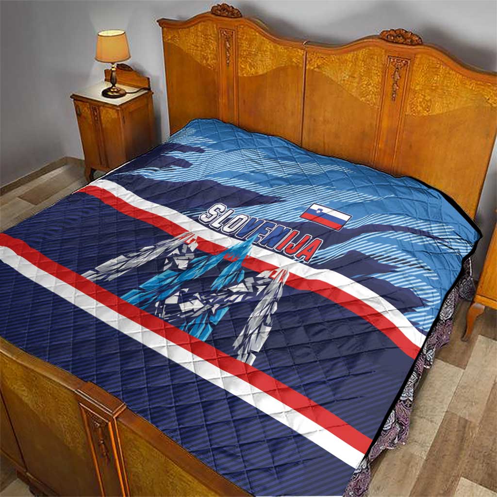 Slovenia Sport Fan Jersey Quilt Broken Ice Style Patterns - Wonder Print Shop