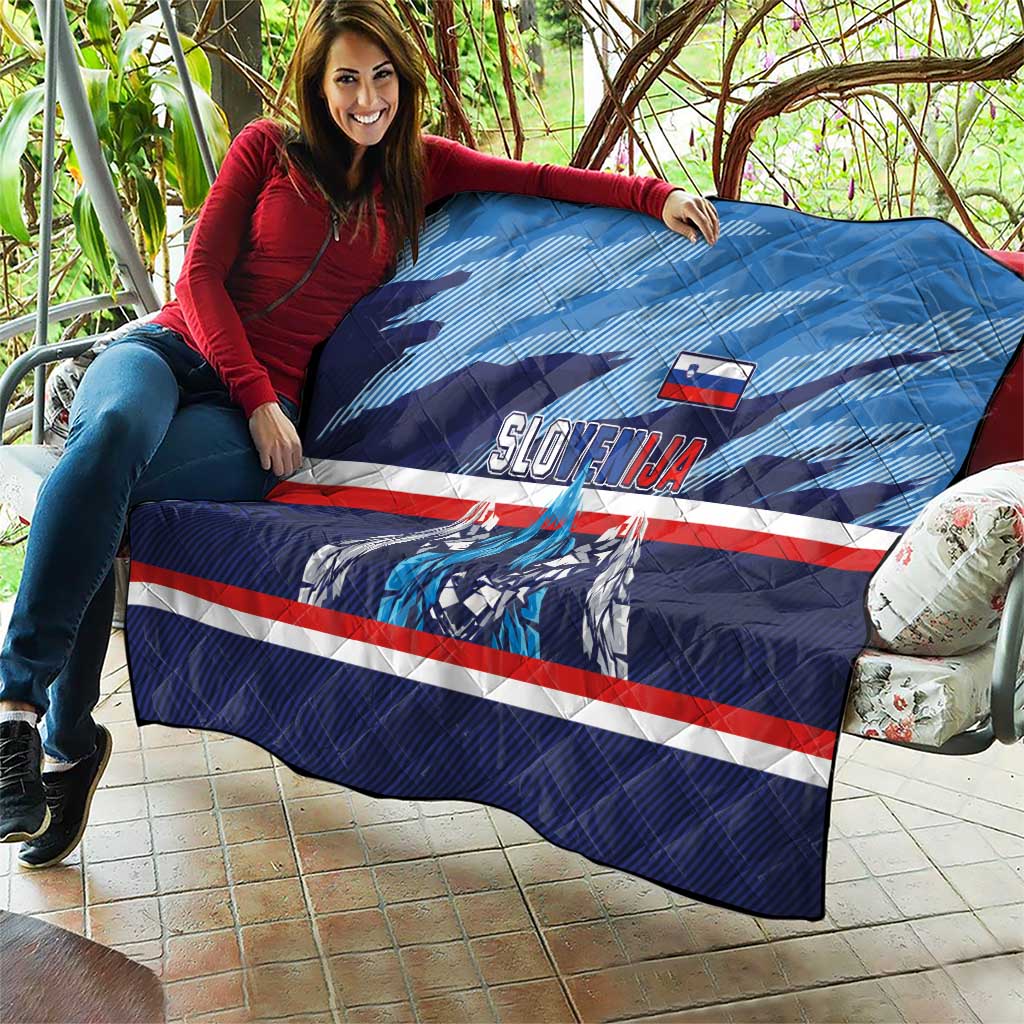 Slovenia Sport Fan Jersey Quilt Broken Ice Style Patterns - Wonder Print Shop