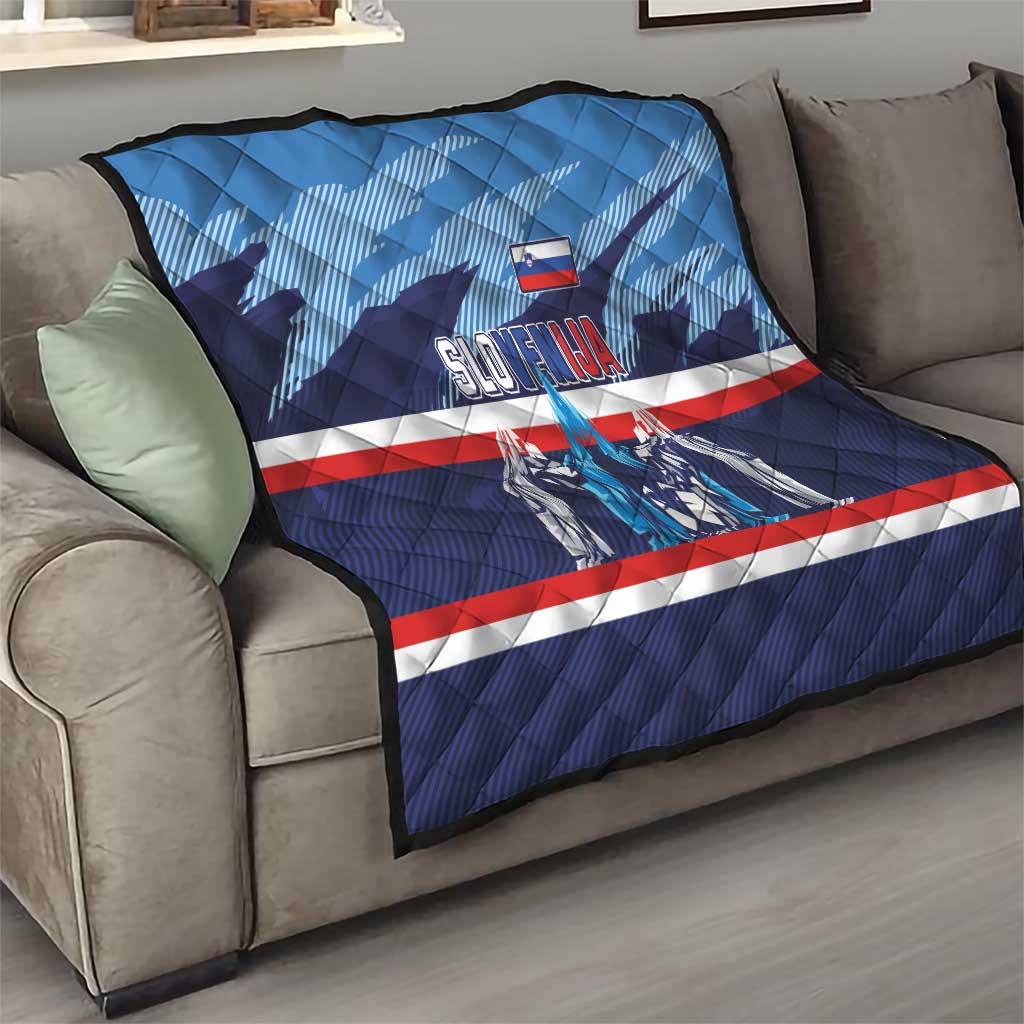 Slovenia Sport Fan Jersey Quilt Broken Ice Style Patterns - Wonder Print Shop